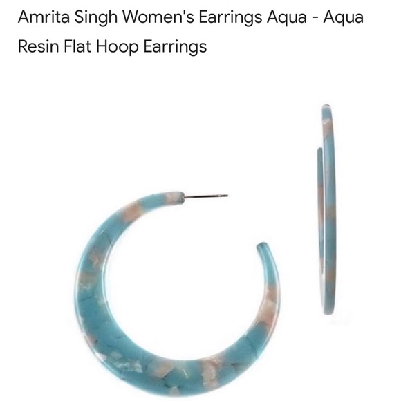 Amrita Singh La Vie Flat Resin Hoops - Picture 3 of 4